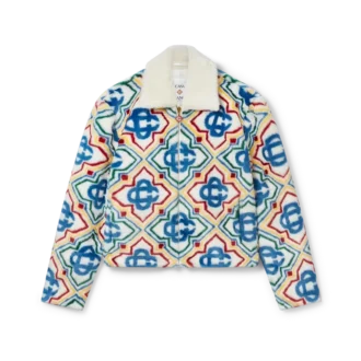 Jacquard jas van imitatiebont