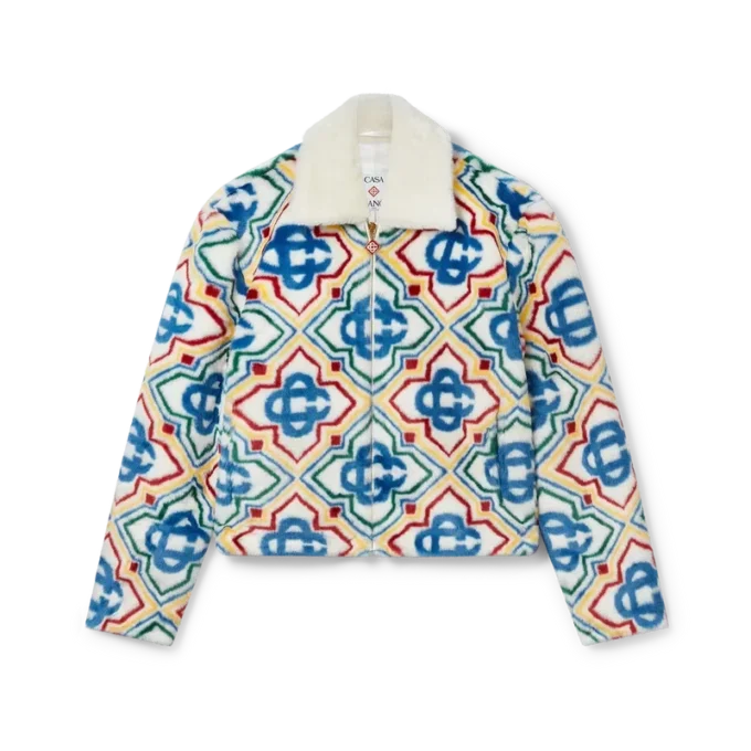 Jacquard jas van imitatiebont