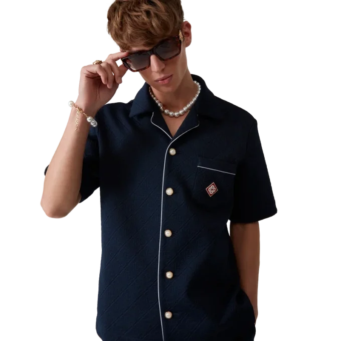 Jacquard Monogram-overhemd Jacquard Monogram-overhemd