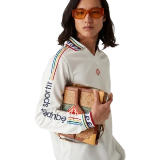 Jacquard Monogram voetbalshirt met lange mouwen