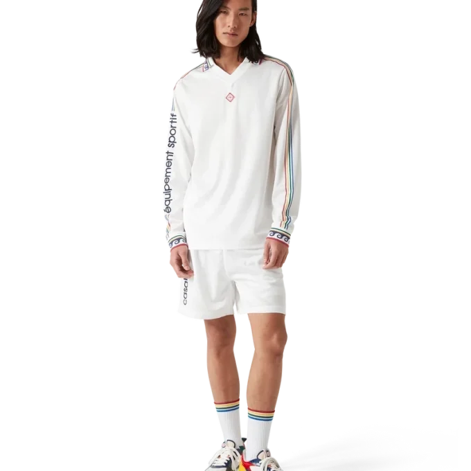 Jacquard Monogram voetbalshort