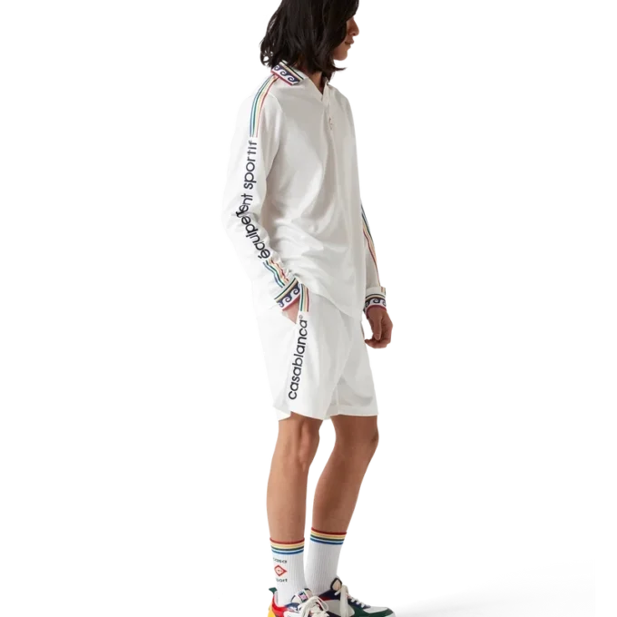 Jacquard Monogram voetbalshort