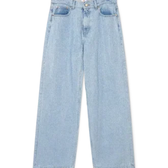 Jeans met kristallen versiering