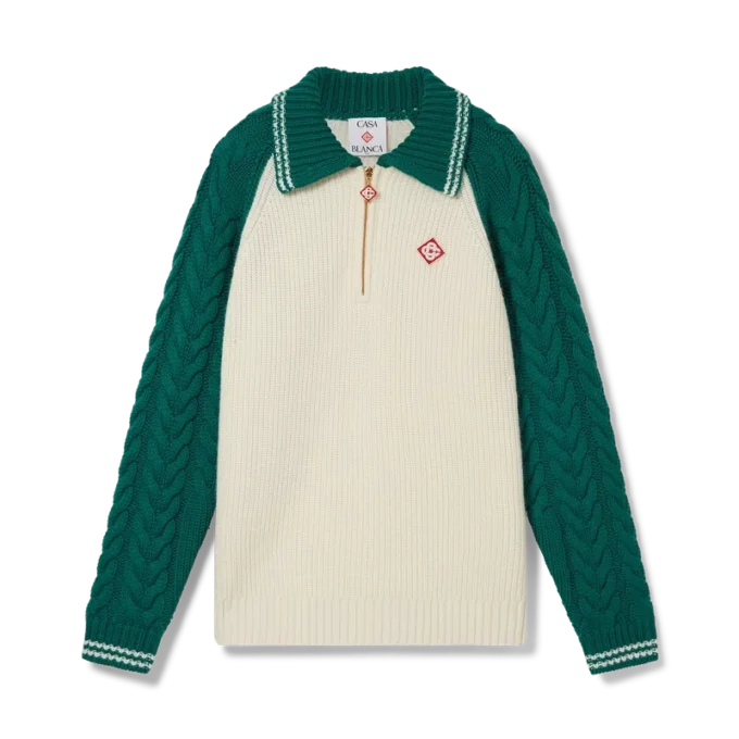 Kasjmier trui met kabelpatroon