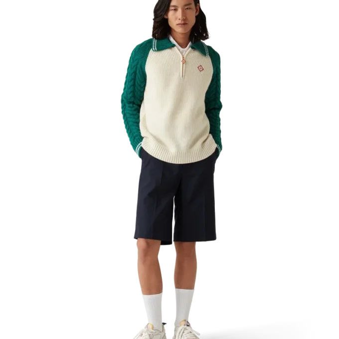 Kasjmier trui met kabelpatroon