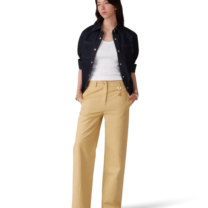 Katoen-broek met Monogram-jacquard Katoen-broek met Monogram-jacquard