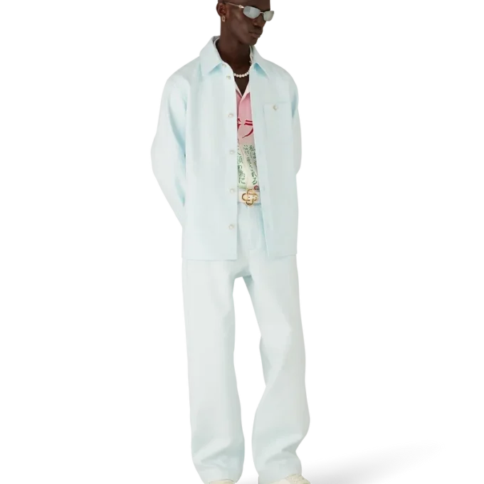 Katoen overhemd met monogram en lange mouwen Katoen overhemd met monogram en lange mouwen