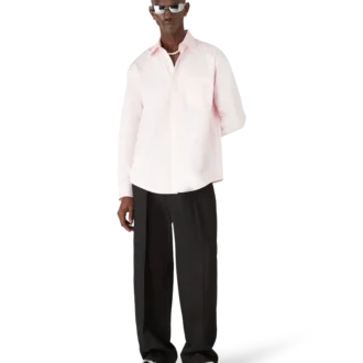 Katoen overhemd met monogram en lange mouwen