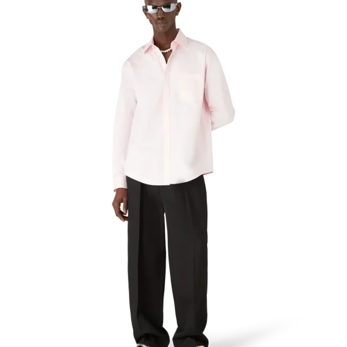 Katoen overhemd met monogram en lange mouwen Katoen overhemd met monogram en lange mouwen