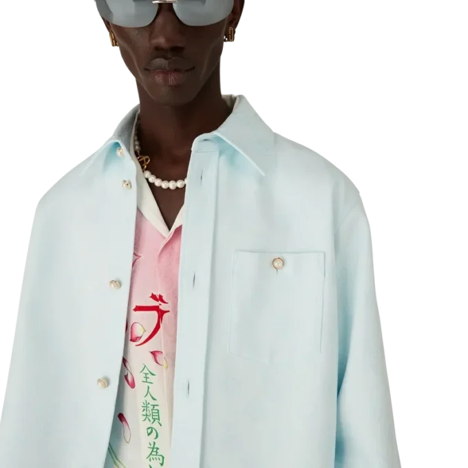 Katoen overhemd met monogram en lange mouwen Katoen overhemd met monogram en lange mouwen