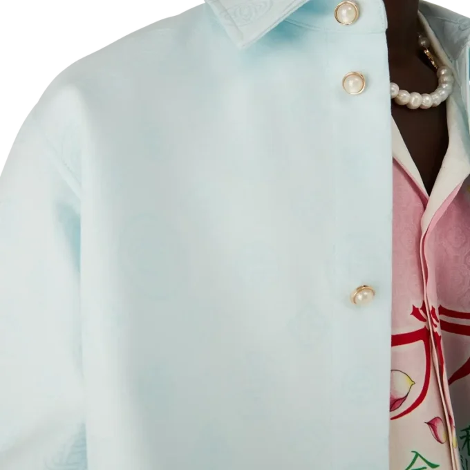 Katoen overhemd met monogram en lange mouwen Katoen overhemd met monogram en lange mouwen