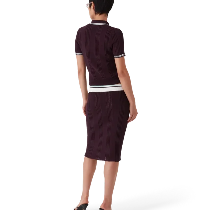 Katoenen gebreide polo met korte mouwen Katoenen gebreide polo met korte mouwen