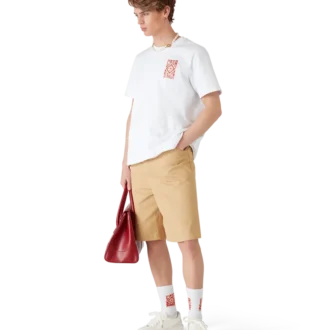 Katoenen geplooide Shorts