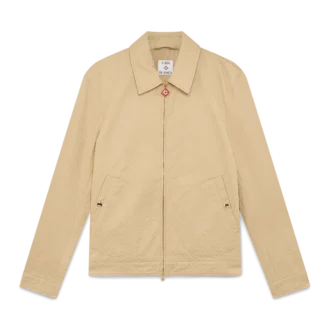 Katoenen jas met monogramjacquard