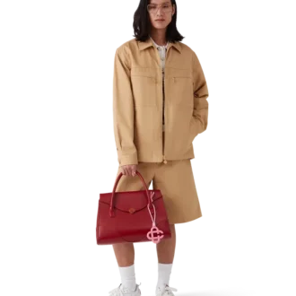 Katoenen jas met rits