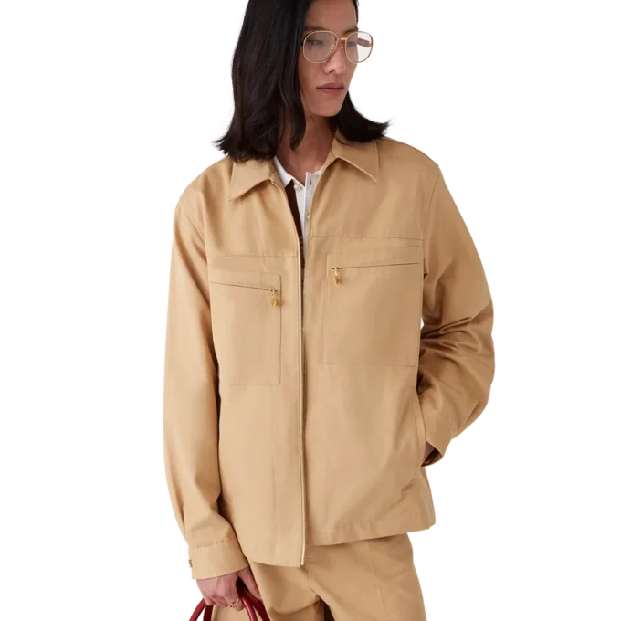 Katoenen jas met rits Katoenen jas met rits