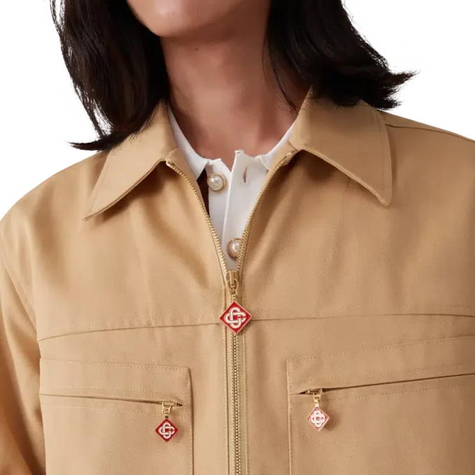 Katoenen jas met rits Katoenen jas met rits