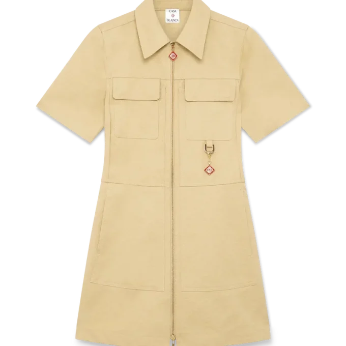 Katoenen Monogram Jacquard-jurk