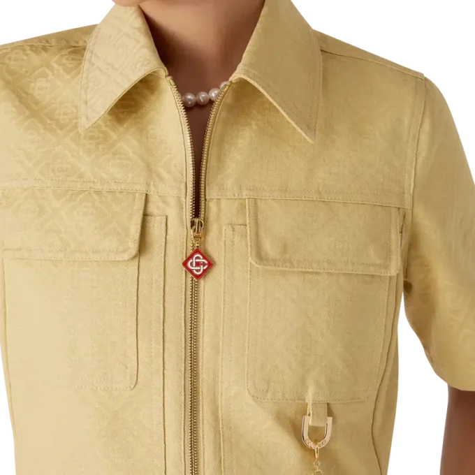 Katoenen Monogram Jacquard-jurk