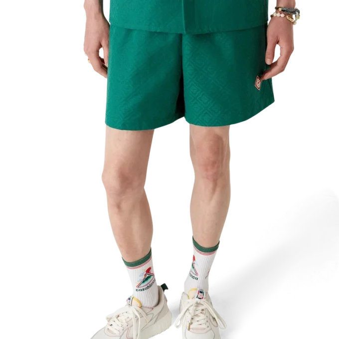 Katoenen Monogram Jacquard-Shorts Katoenen Monogram Jacquard-Shorts