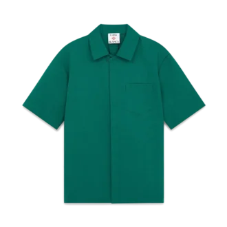 Katoenen monogram jacquardoverhemd met korte mouwen