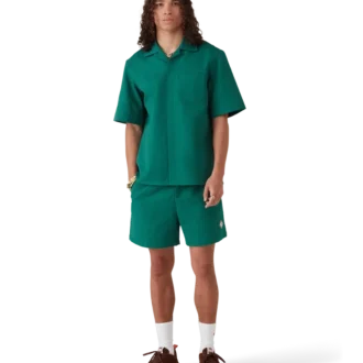 Katoenen monogram jacquardoverhemd met korte mouwen