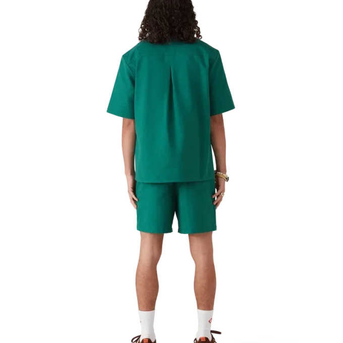 Katoenen monogram jacquardoverhemd met korte mouwen