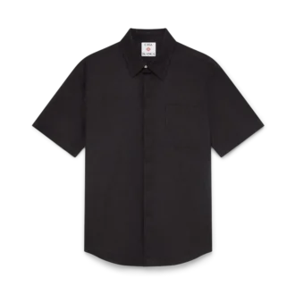 Katoenen monogram overhemd met korte mouwen