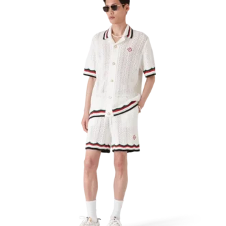 Katoenen Montagne Ondulee gehaakt shirt met korte mouwen in de stijl van een Short