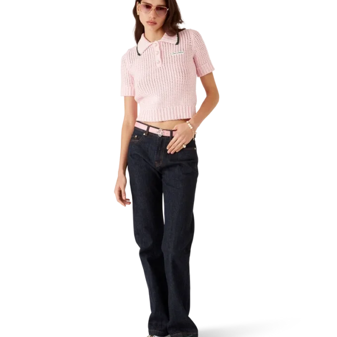 Katoenen Moulina-poloshirt Katoenen Moulina-poloshirt