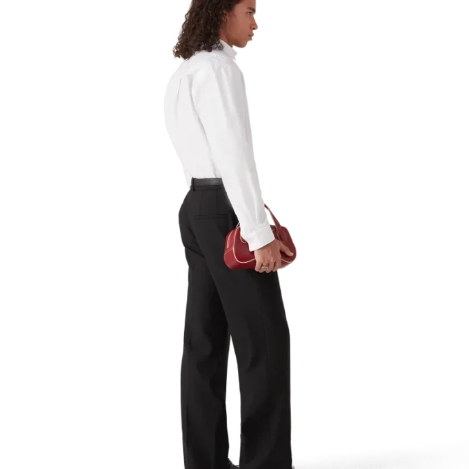 Katoenen Oxford-overhemd met monogramjacquard