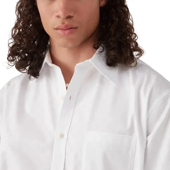 Katoenen Oxford-overhemd met monogramjacquard