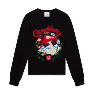 Katoenen trui met geborduurde paddenstoel Katoenen trui met geborduurde paddenstoel