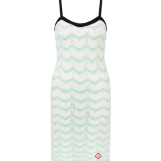 Katoenen Wave gehaakte mini-jurk Katoenen Wave gehaakte mini-jurk