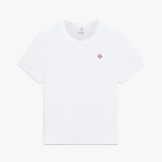 Klassiek T-shirt met korte mouwen en geborduurde patch op de short