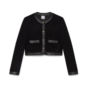 Kort getailleerd jasje met open weefsel