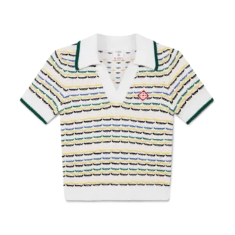 Kort poloshirt van katoen met tuck-steek