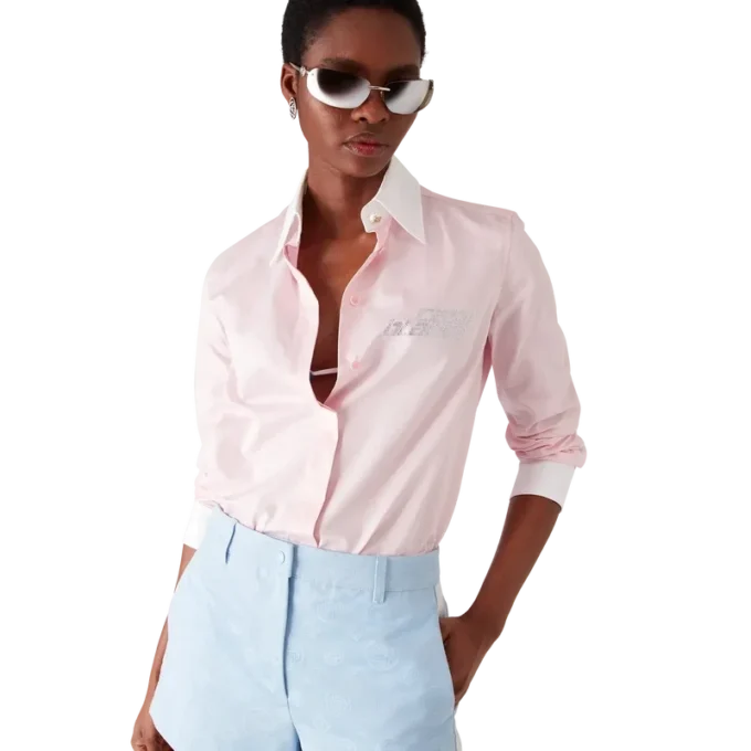 Kristallen overhemd met korte mouwen