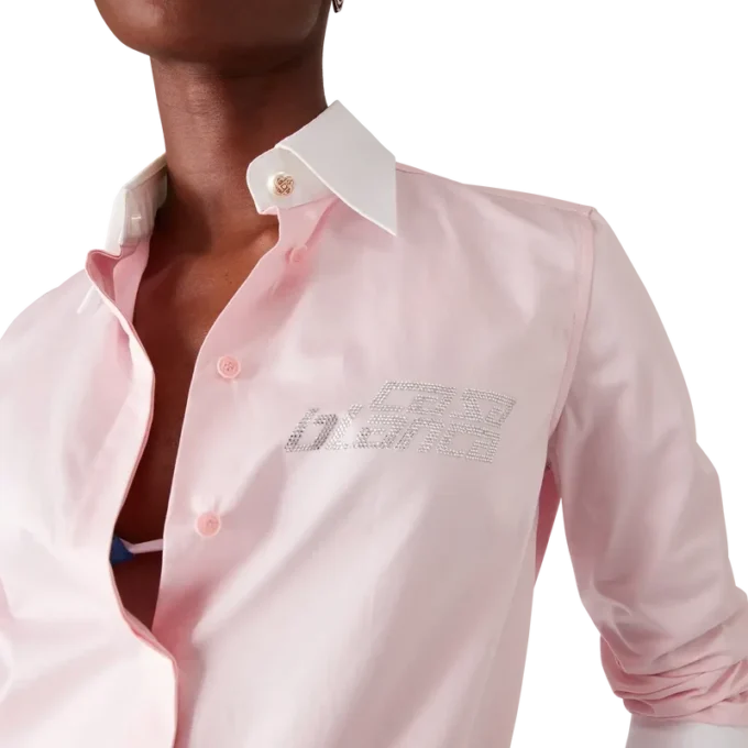 Kristallen overhemd met korte mouwen