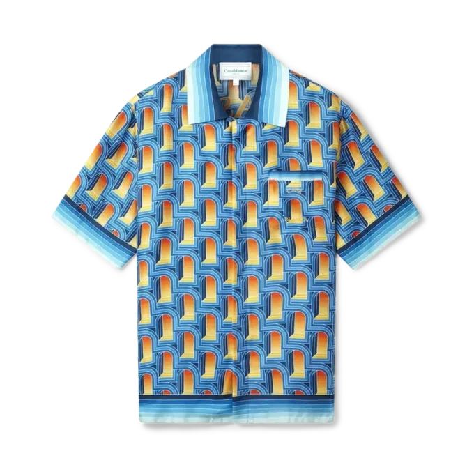 L’arche De Nuit zijden overhemd met Cubaanse kraag L’arche De Nuit zijden overhemd met Cubaanse kraag