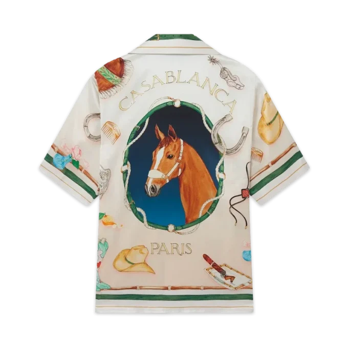 L’ecurie Blanche zijden overhemd