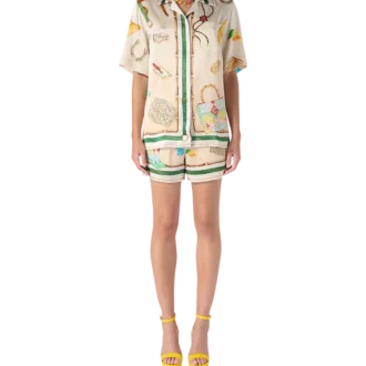 L’ecurie Blanche zijden overhemd