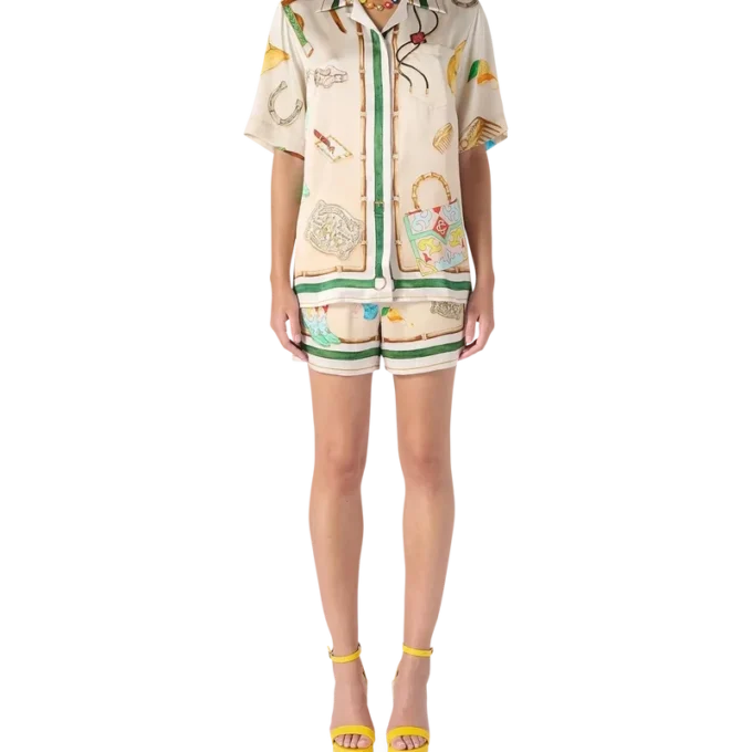 L’ecurie Blanche zijden overhemd