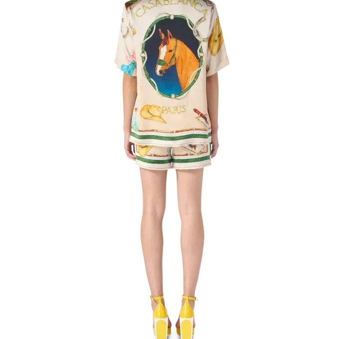 L’ecurie Blanche zijden overhemd