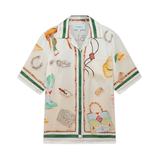 L’ecurie Blanche zijden overhemd