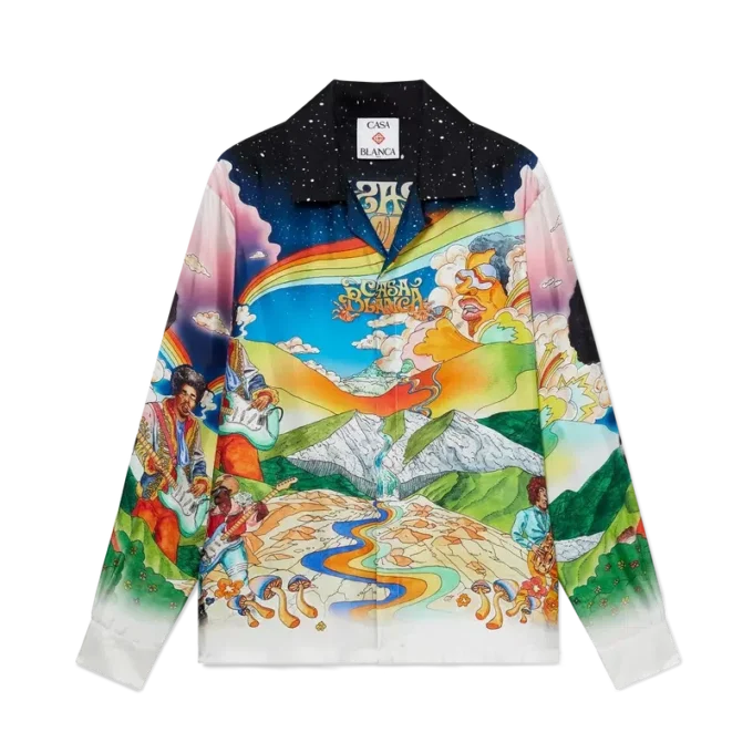 La Musique zijden overhemd met lange mouwen