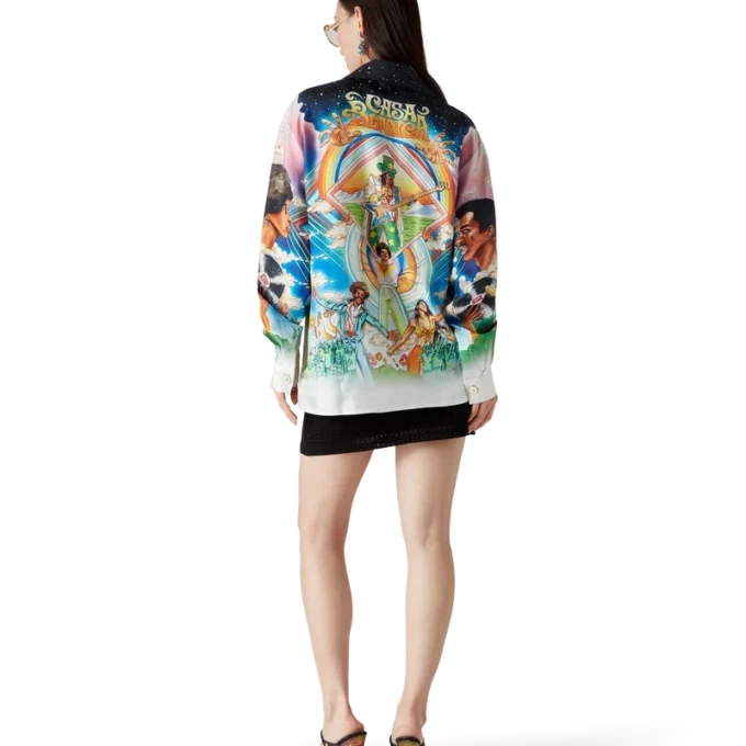 La Musique zijden overhemd met lange mouwen