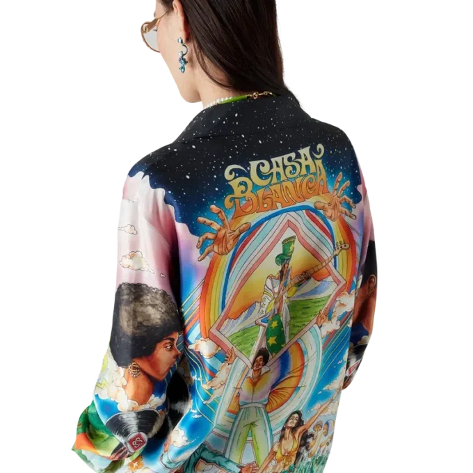 La Musique zijden overhemd met lange mouwen