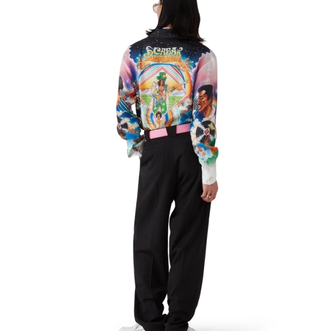 La Musique zijden overhemd met lange mouwen