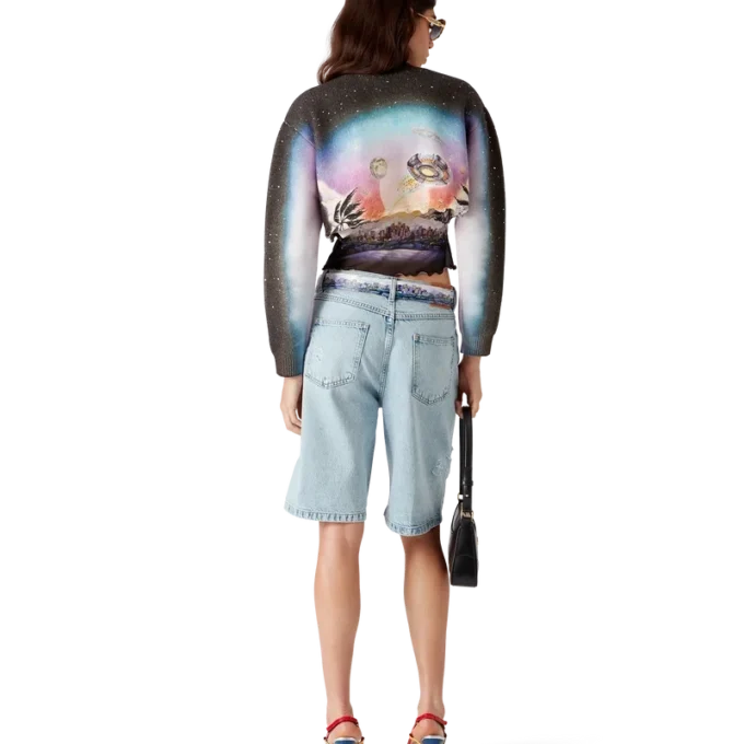 La Pramonition cropped trui van kasjmiermix